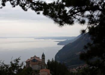 Church,Santuario,Di,Montecastello,At,Lake,Garda,,Italy,,Europe