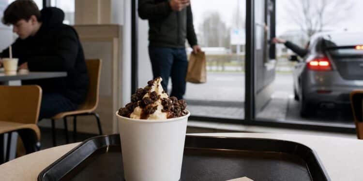 McFlurry-prijs: restaurant, McDrive, afhalen of bezorgen 1 McFlurry kopen in het restaurant de McDrive of via bezorging