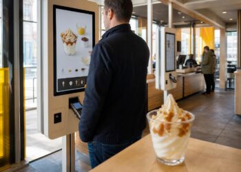 McFlurry prijs controleren bij de bestelzuil 1